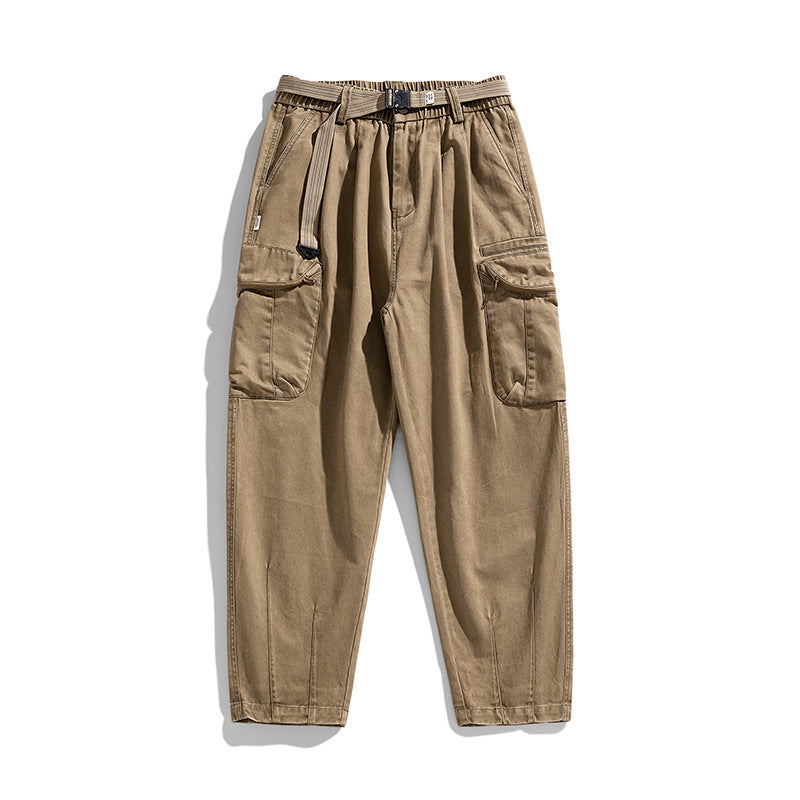 Herren Utility‑Cargo‑Hose im relaxed‑tapered Schnitt mit Elastikbund und großvolumigen Klappentaschen Drune