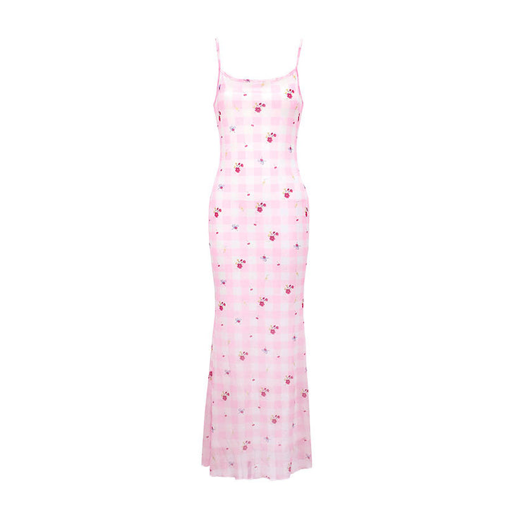 Damen Langarm Maxikleid mit floralem Muster Drune