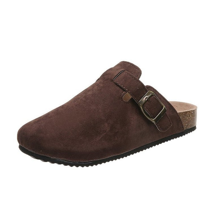 Herren Wildleder Clog mit ergonomischem Kork-Fußbett und verstellbarer Metallschnalle Drune