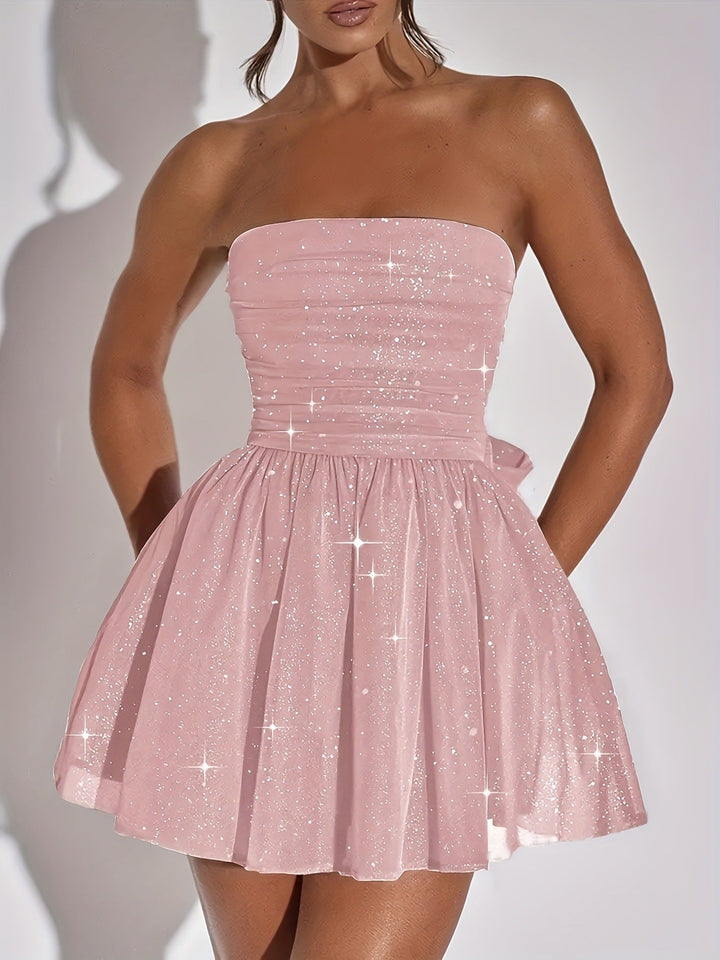 Damen Mini-Kleid im glamourösen Shimmer-Design Drune