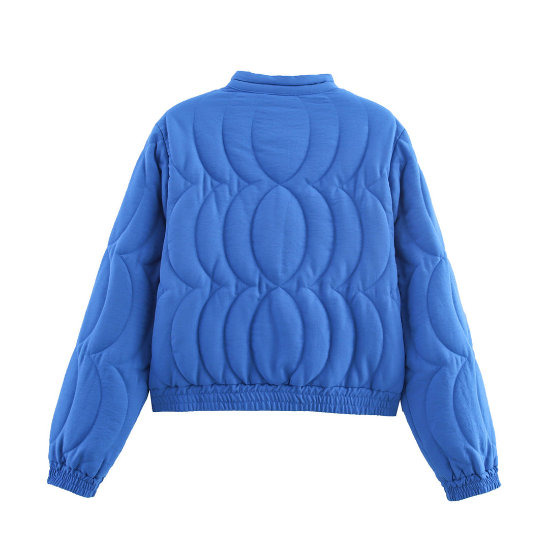 Damen Steppjacke mit floralem Design und elastischen Ärmeln Drune