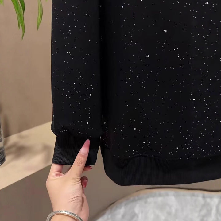 Damen Modischer Sweatshirt mit kreativem Sternen-Print Drune