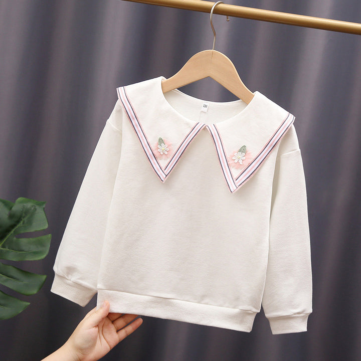 Damen Sweatshirt mit auffälligem Kragen Drune