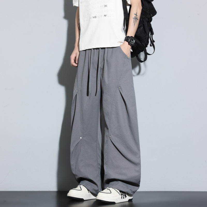 Damen Weite Lagen-Loungehose mit Cargo-Details & elastischem Tunnelzug Drune