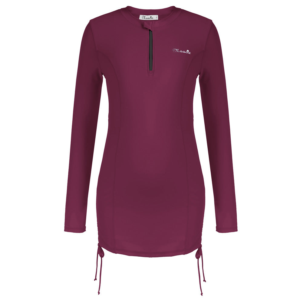 Damen Langarm Rashguard mit Kordelzug und UV-Schutz Drune