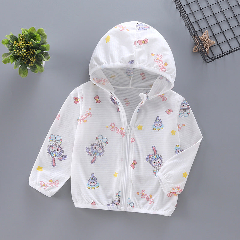 Unisex nan leichte Kapuzenjacke für Kleinkinder mit süßem Tierprint und Reißverschluss  Drune