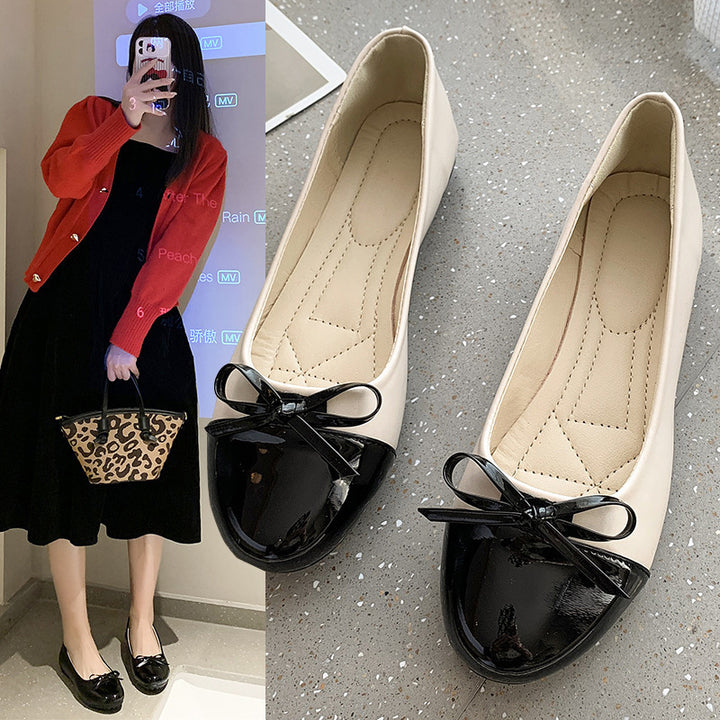 Damen Ballerina-Schuhe mit elegantem Schleifendetail und gepolstertem Fußbett Drune