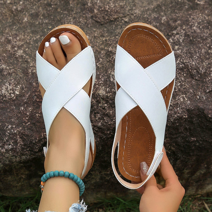 Damen Komfortable und modische Sandalen mit verstellbaren Riemen Drune