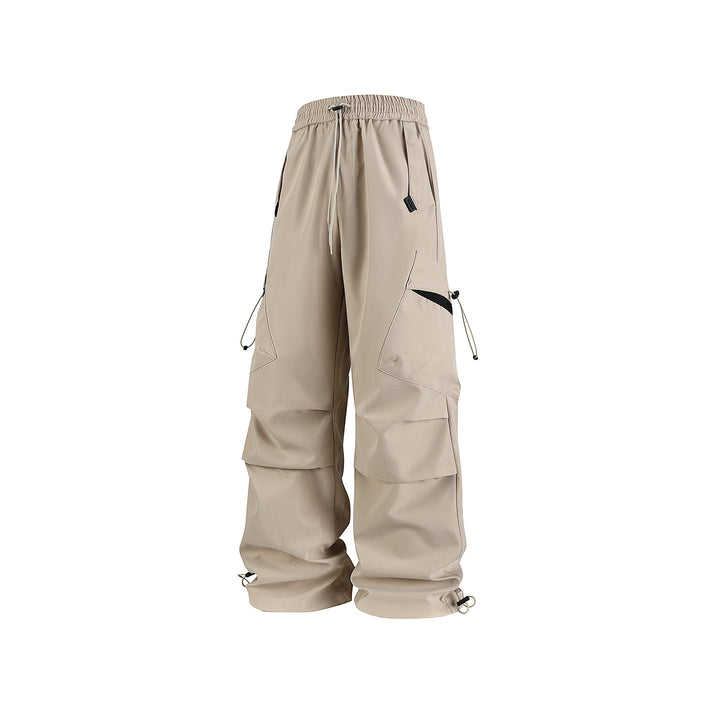 Herren Oversized Cargo‑Hose mit Tunnelzugbund, multifunktionalen Klapp‑ und Beintaschen sowie verstellbaren Kordelabschlüssen Drune
