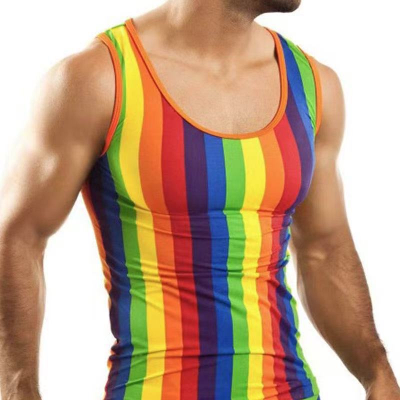 Herren nan figurbetontes Rundhals-Tanktop aus Stretchjersey mit körpernaher Passform Drune