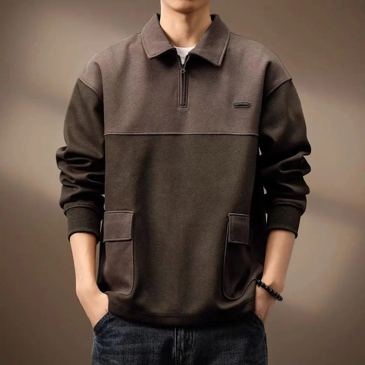 Herren Modischer Sweatshirt mit Reißverschluss