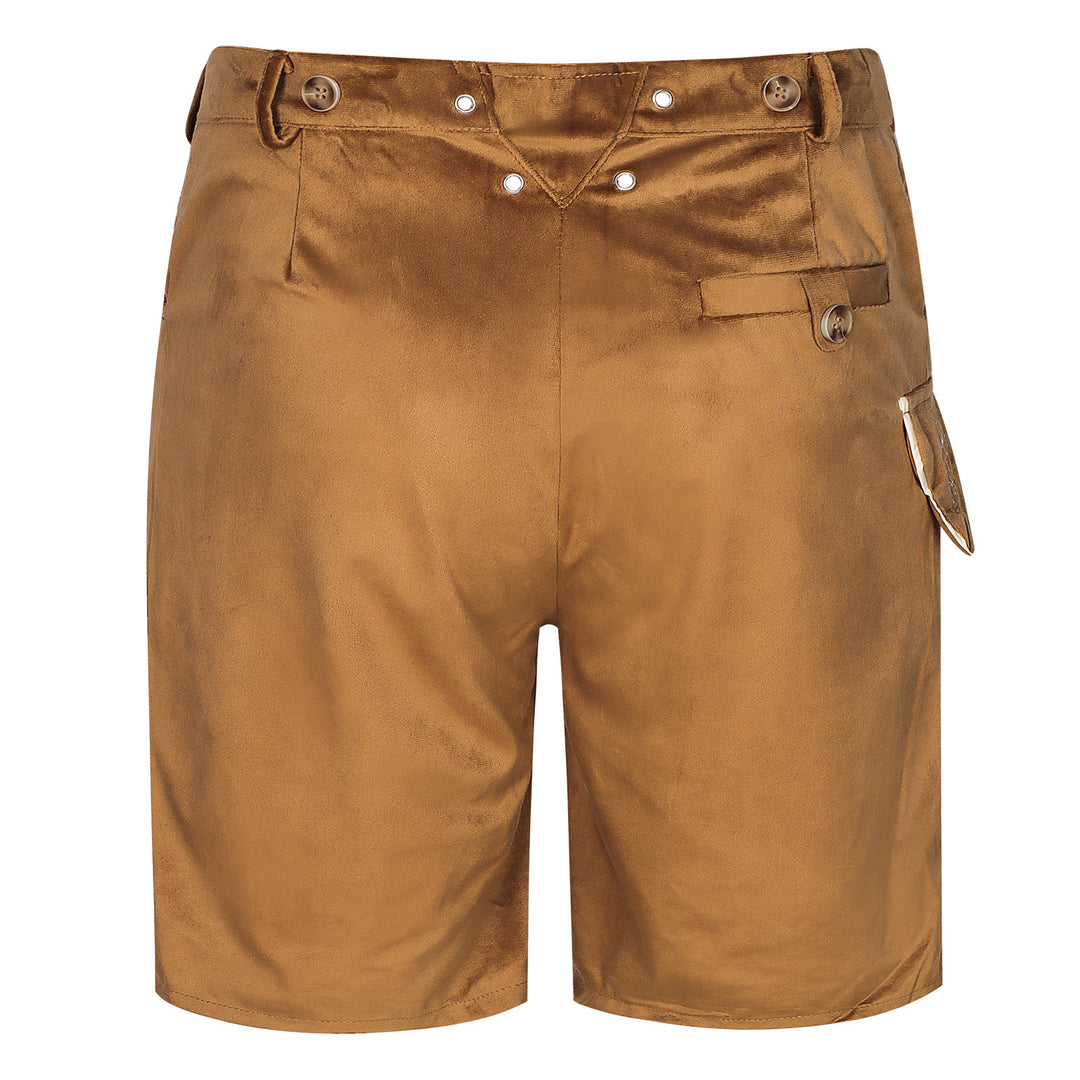 Herren nan kurze Trachtenhose mit besticktem Hosenlatz und Komfortbund Drune