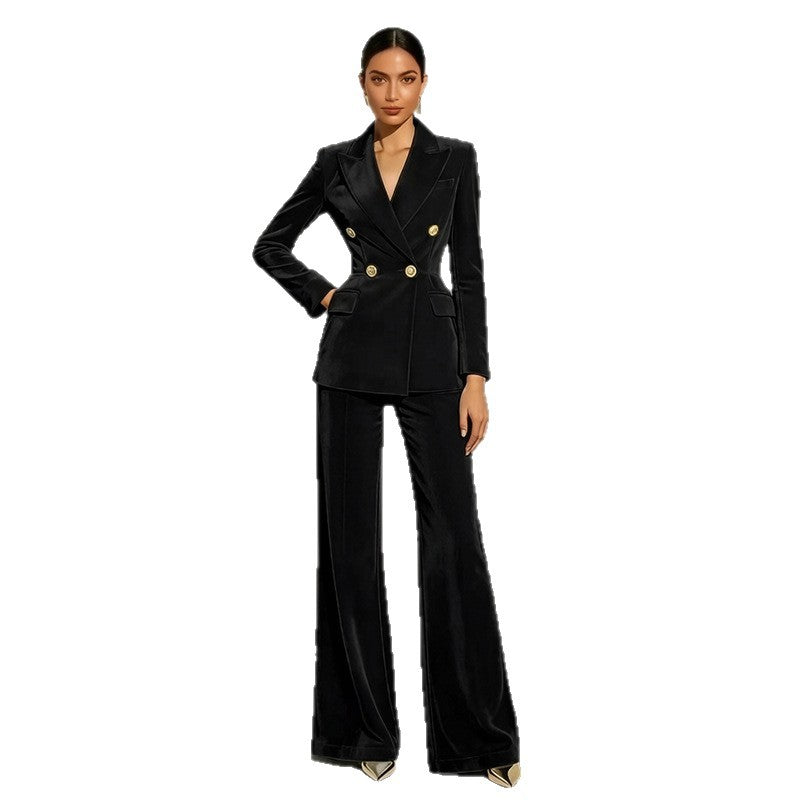 Damen Elegantes und Hochwertiges Samtanzug Drune