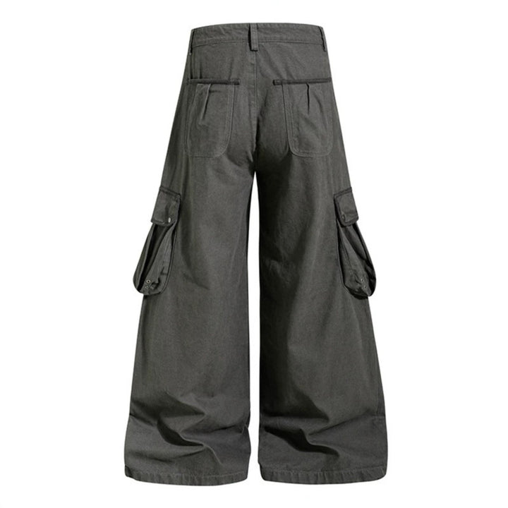 Damen weite Cargo‑Culottehose mit hoher Taille und Multifunktions‑Taschen Drune