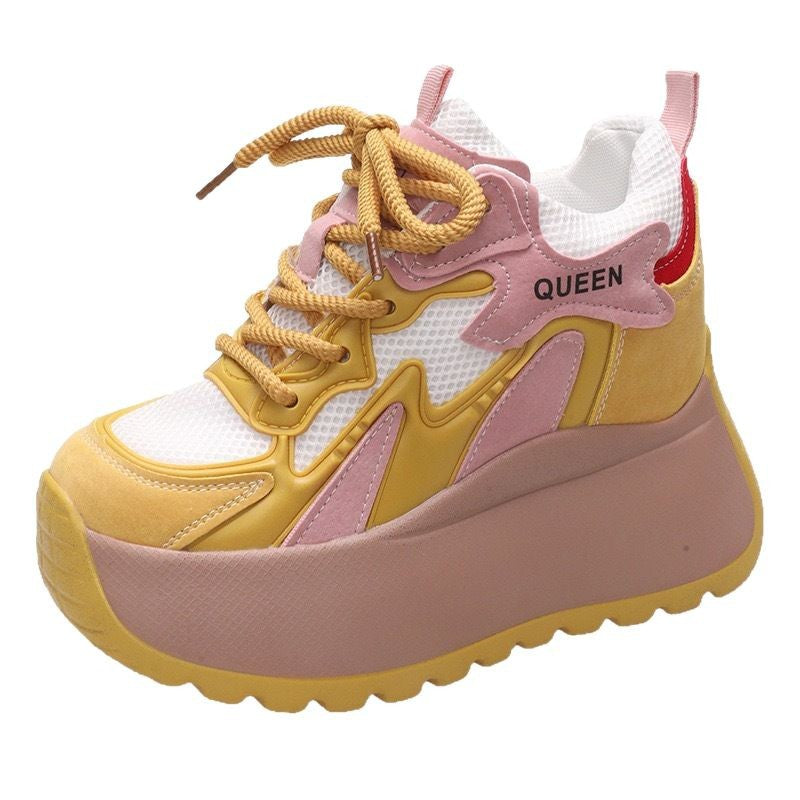 Damen Plattform Sneaker mit atmungsaktivem Mesh und sportlichem Design Drune
