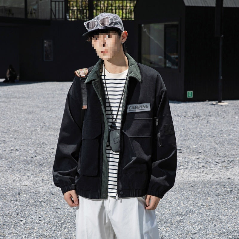 Damen Oversize Utility-Jacke mit Fleece‑Kragen & Multifunktions‑Taschen Drune