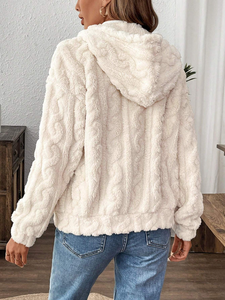 Damen kuscheliger Fleece-Jacke mit oversized Schnitt Drune