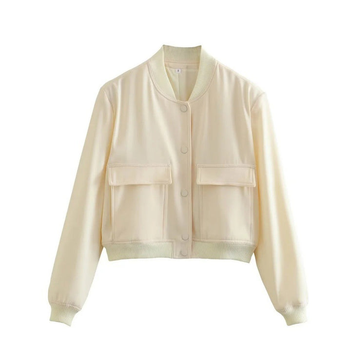 Damen Sportliche Kurzjacke mit Pattentaschen