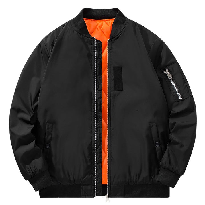 Herren Bomberjacke im Fliegerstil mit wattierter Thermofütterung und Ärmel-Utilitytasche Drune