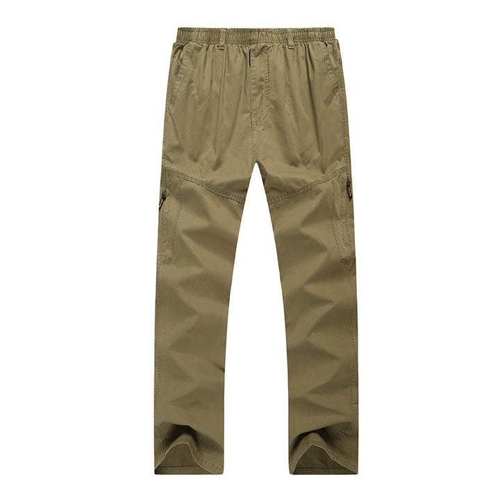 Herren Cargo-Hose mit elastischem Bund, geradem Bein und Mehrfach-Taschen Drune