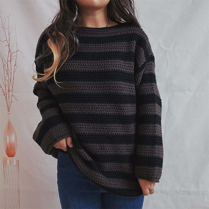 Drune | Gestreifter Strickpullover Mit Sanften Farben