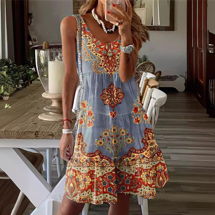 Damen Freizeitkleid mit verspieltem Muster Drune