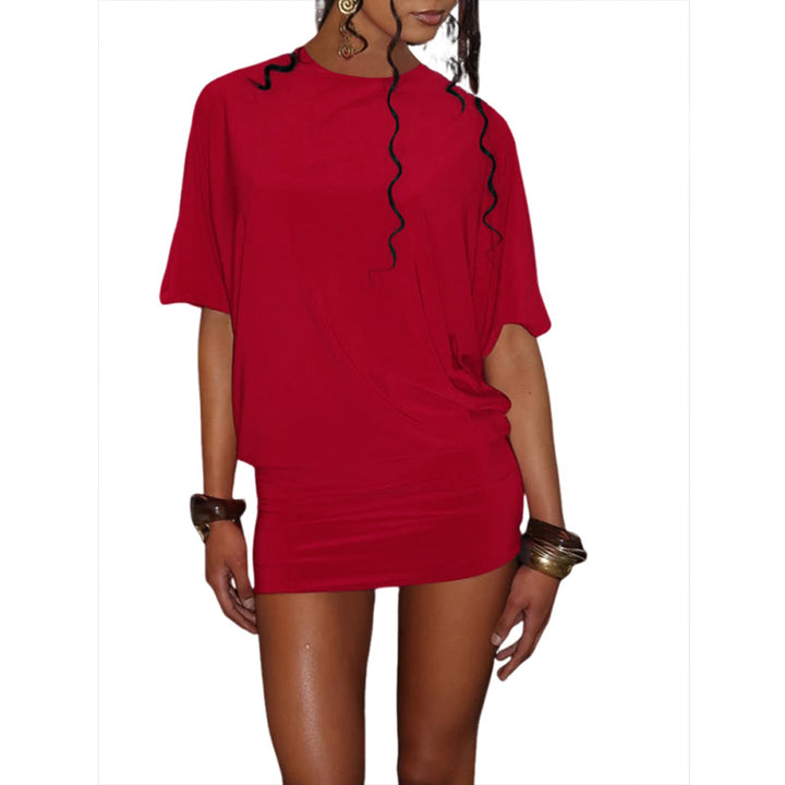 Damen figurbetontes Kurzarmshirt mit raffiniertem Schnitt und elastischem Material Drune