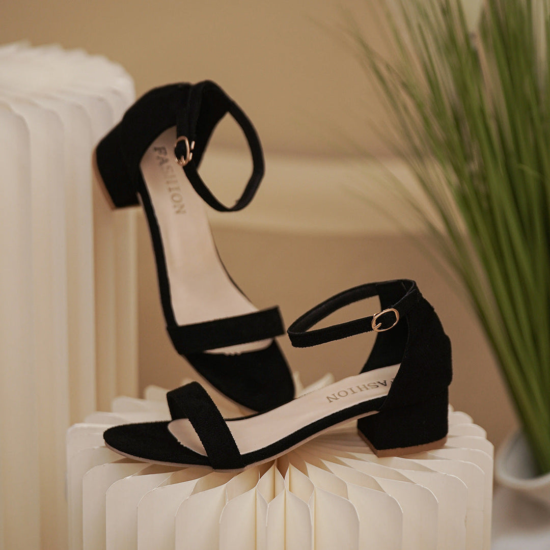 Damen Sandalen mit elegantem Riemendesign und komfortablem Blockabsatz Drune