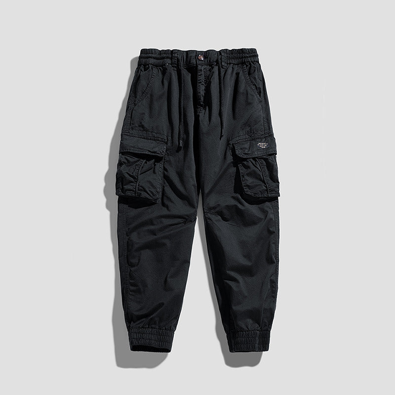 Herren Cargo-Joggerhose im Utility-Look mit elastischem Bund, Multifach‑Taschen und gerippten Knöcheln Drune