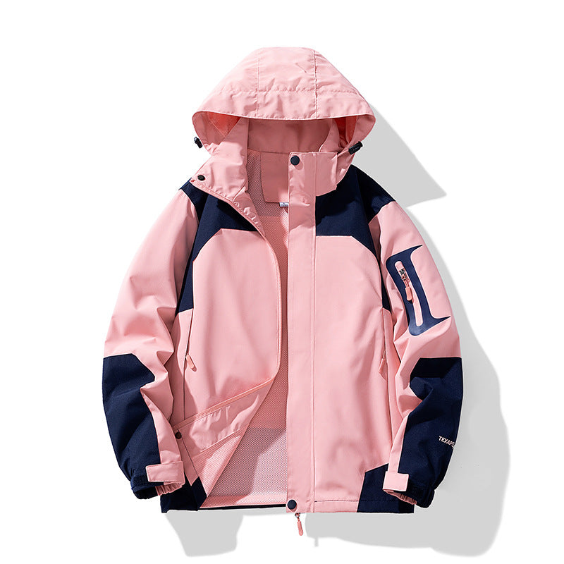 Herren winddichte Softshell-Outdoorjacke mit verstellbarer Kapuze, verschließbarer Ärmeltasche und atmungsaktiver Membran Drune