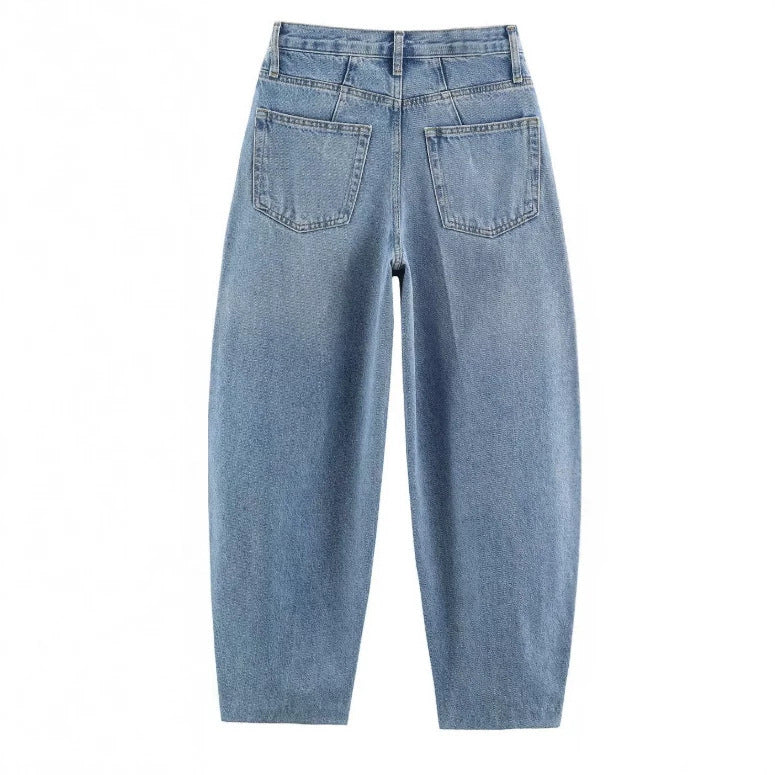 Damen Hochtaillierte Culotte-Hose mit weitem Bein und dekorativem Taillengürtel Drune