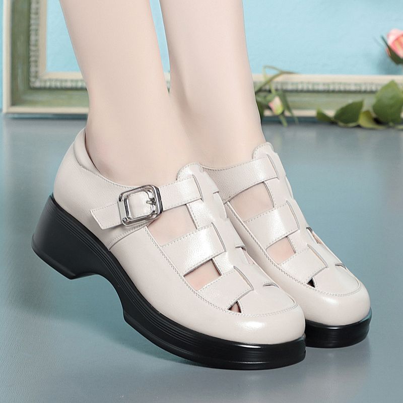 Damen Elegante Komfortsandalen mit verstellbarem Riemen und bequemem Absatz Drune
