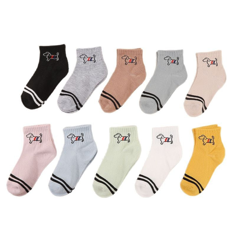 Damen Socken mit niedlichem Hunde-Motiv Drune