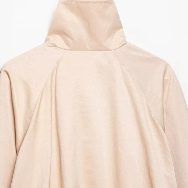 Damen Kurzblouson aus Kunstleder mit doppelreihiger Knopfleiste und Schultercape Drune