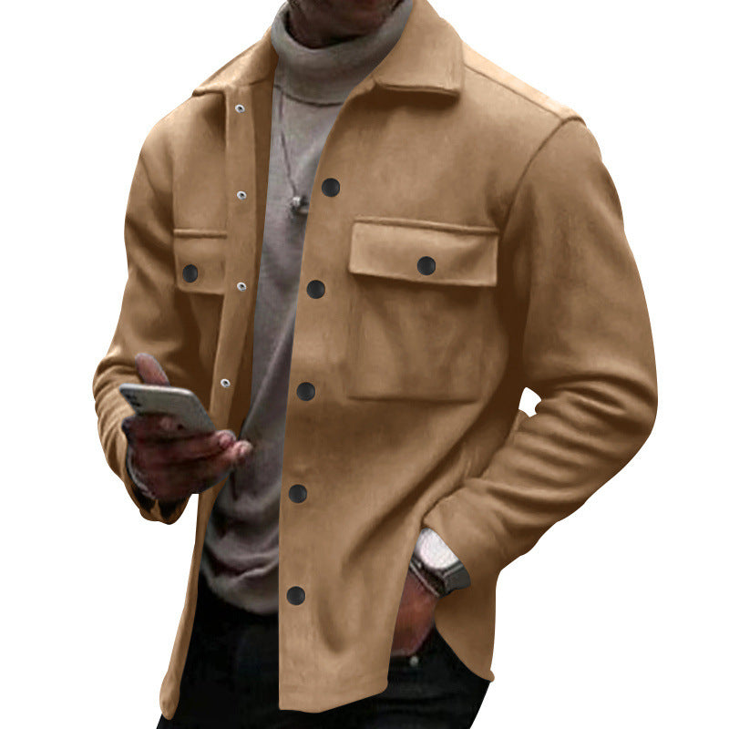Herren lässige Overshirtjacke mit großen Brusttaschen und modernem Design Drune