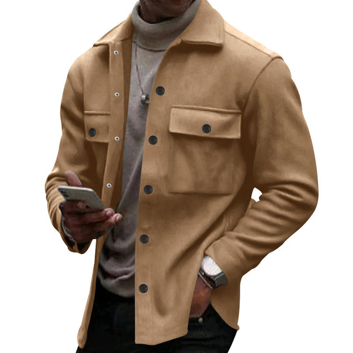 Herren lässige Overshirtjacke mit großen Brusttaschen und modernem Design Drune