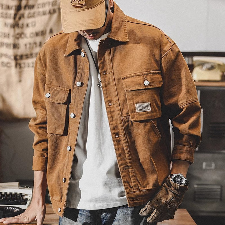Herren Modische Utility-Jacke Drune