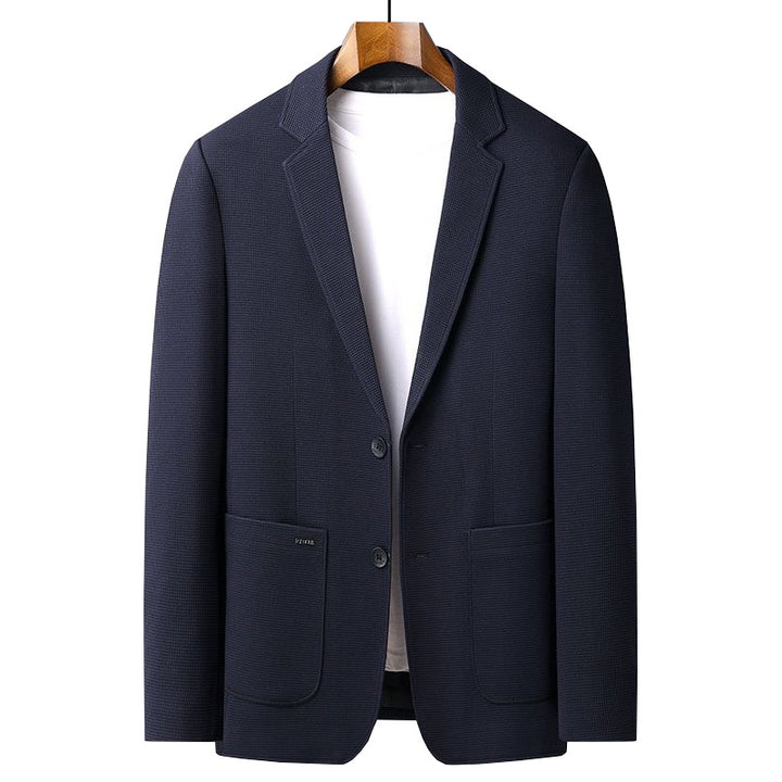 Herren Casual-Sakko mit unstrukturierter Silhouette, Waffelstruktur und aufgesetzten Taschen Drune