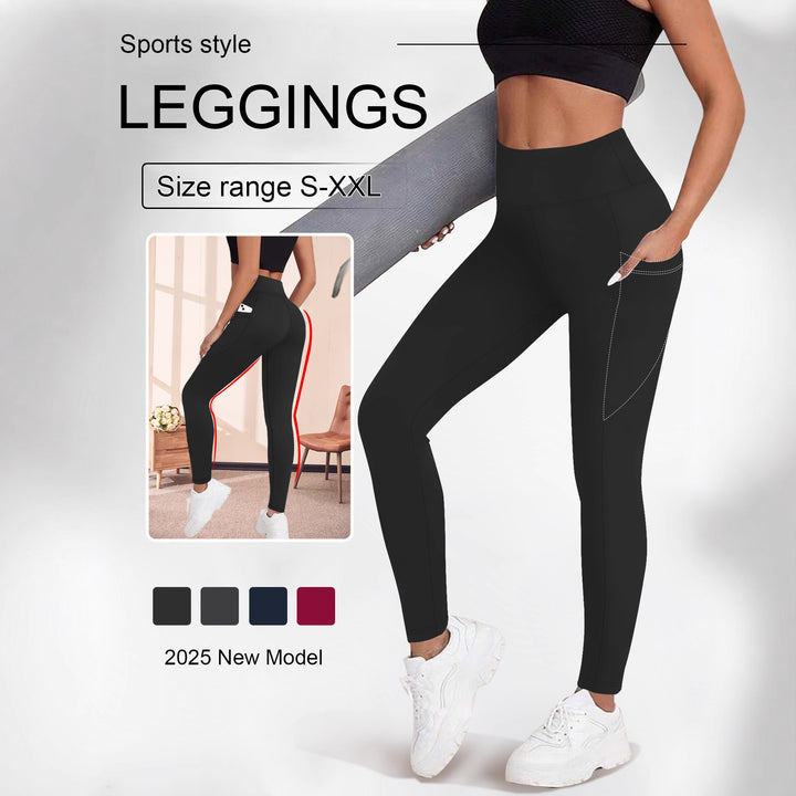 Damen Formende High-Waist Leggings mit Seitentasche und stützendem Stretch Drune