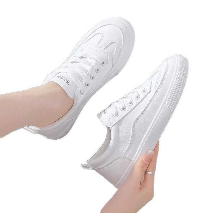 Damen Minimalistische Plateausneaker aus Textil mit gepolstertem Schaft und profilierter Gummisohle Drune