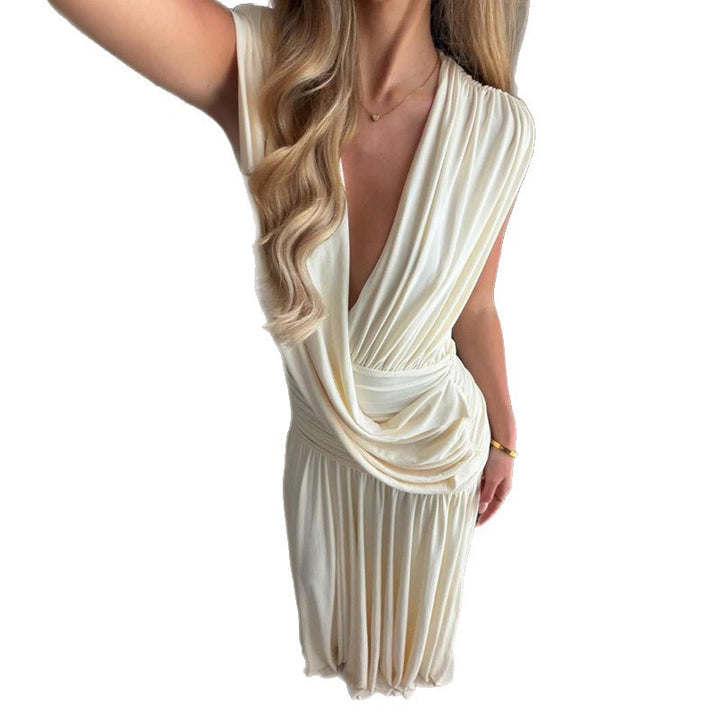 Damen Plissiertes Abendkleid Drune