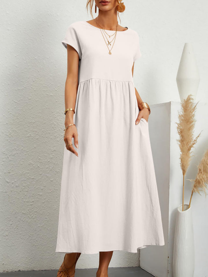 Damen Midikleid mit lässigem Schnitt und seitlichen Taschen Drune