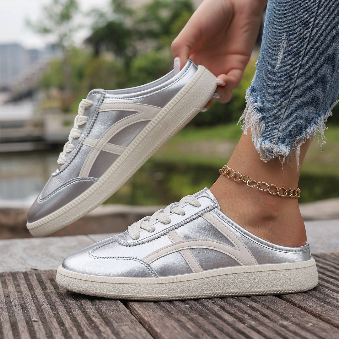 Damen Slip-On Sneaker mit offener Ferse und gepolstertem Komfortfußbett Drune