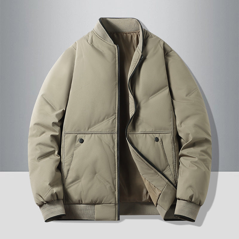 Herren isolierte Quilted-Bomberjacke mit Softshell-Außenmaterial, wärmender Thermofütterung und Druckknopf-Eingrifftaschen Drune