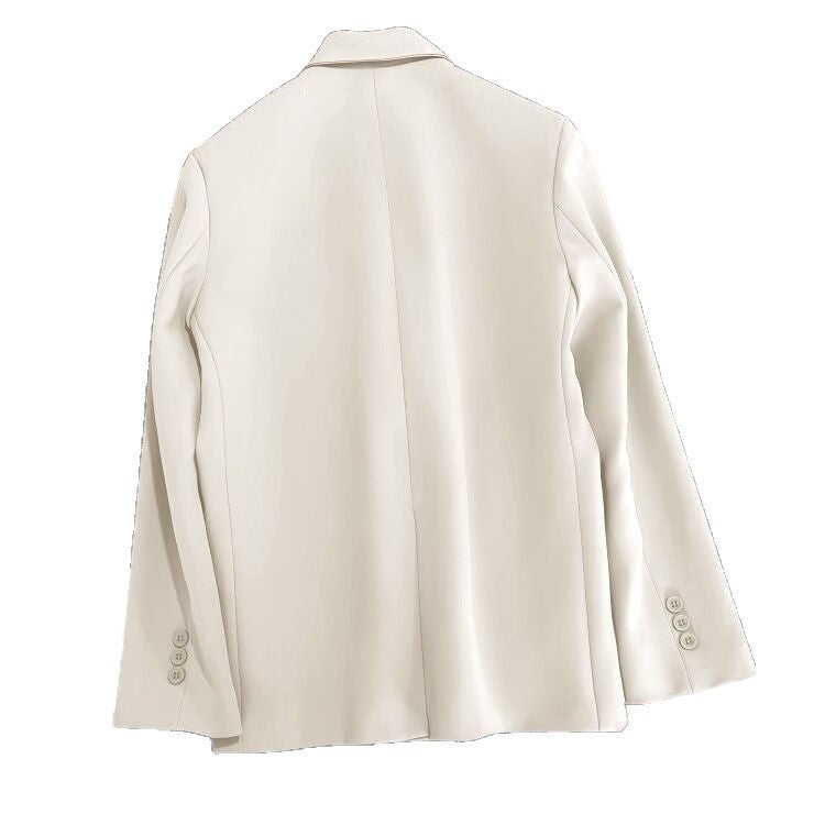 Damen eleganter, taillierter Doppelreiher-Blazer mit kreativem Schnitt Drune