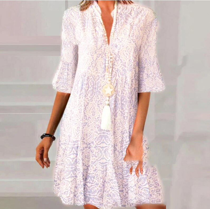 Damen Druckkleid Drune