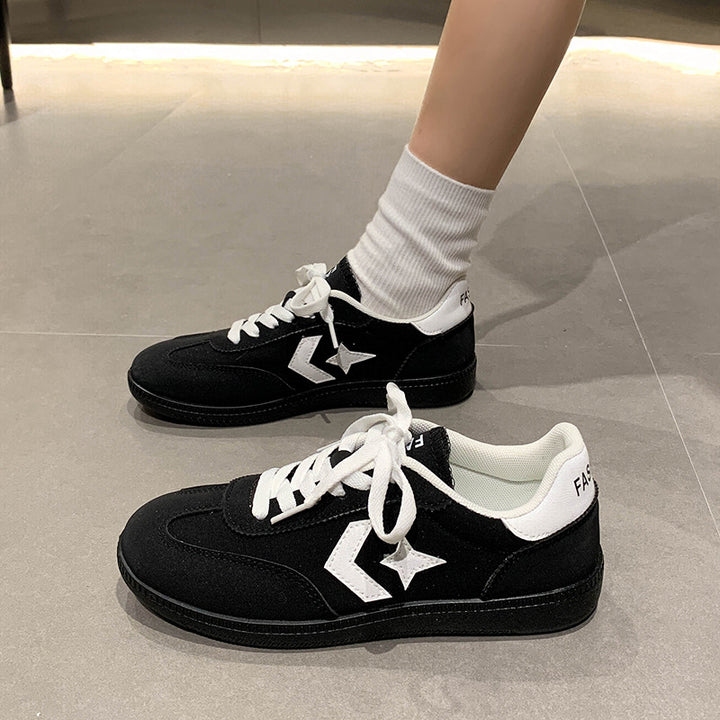 Damen nan leichte Retro-Sneaker mit gepolstertem Komfortfußbett, flexibler Gummisohle und reflektierenden Details Drune