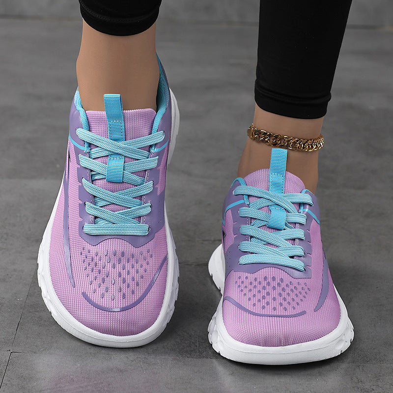 Damen Sportlicher Mesh-Sneaker mit gepolsterter Fersenstütze und griffiger Profilsohle Drune