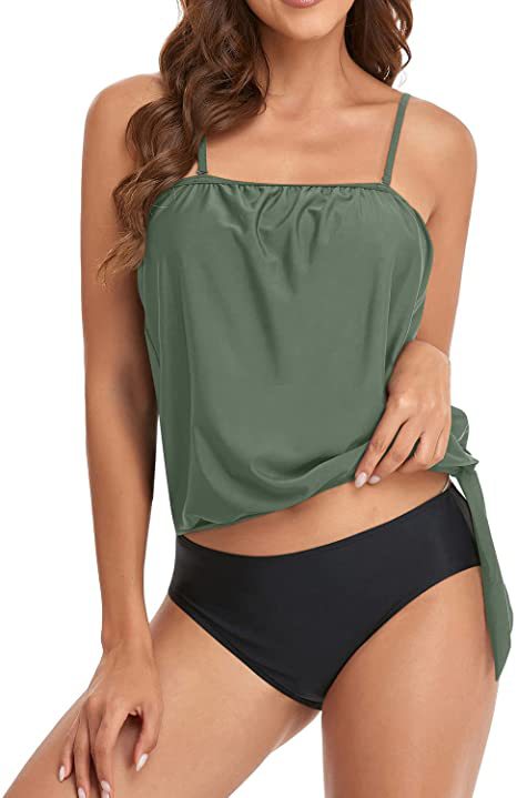 Drune | Blouson Tankini Badeanzüge Für Frauen Bauch Kontrolle Schwimmanzüge