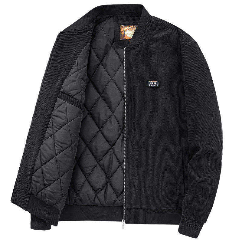 Herren Cord-Blouson mit gesteppter Thermo-Fütterung und Rippbündchen Drune